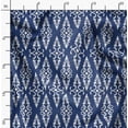 thumbnail image 2 of Soimoi Blue Fabric - By the Yard - 42 Inch Wide - Geometric Ikat - Elegent Ikat Patterns on a Stylish Panel Print Printed Fabric, 2 of 6