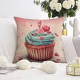 thumbnail image 3 of Valentine's Day Pink Sweet As Ice Cream Throw Pillow Covers 16"x16", Set Of 2, Linen Study Sofa Cushion Cover Indoor Living Room Home Decor, 3 of 7
