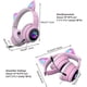 thumbnail image 5 of (rosa) Bluetooth con Oreja De Gato, Auriculares Inalámbricos Bluetooth 3.5 Con Oreja De Gato RGB, Auriculares Para Juegos Con Cancelación De Ruido Y Luz Led, Cabezal Bluetooth Plegable Para Coloc, 5 of 5