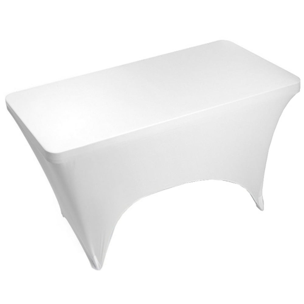 Banquet Tables Pro 4 Foot 30x48 White Stretch Spandex Table Cover
