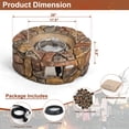 thumbnail image 3 of Costway 28'' Propane Gas Fire Pit Outdoor 40,000 BTU Stone Finish Lava Rocks Cover Brown, 3 of 10