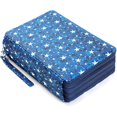 thumbnail image 1 of wonima02 200 Slots Colored Pencil Case with Zipper Closure,Twill Oxford Fabric Marker Case Organizer with Handle Strap, 1 of 1