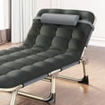 thumbnail image 4 of Lit de Camping Pliant pour une Personne Chaise Longue Inclinable pour Camping Pause Déjeuner au Bureau Urgence Extérieure, 4 of 8
