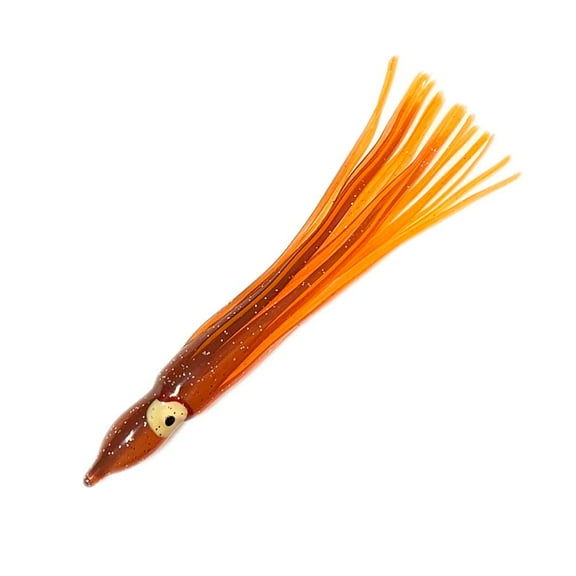 4.5" Squid Skirts - Brown/Orange #13-40 Pieces
