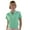 Teal, variant on Monterey Club Ladies Solid Pique Zip Placket Short Sleeve Golf Polo Shirt #2022