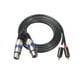 thumbnail image 2 of Cable de audio 2 XLR a 2 RCA Adaptador Amplificador Caja de sonido XLR RCA Hifi Microphnoe Cable de altavoz Sweethay  EL0150-00, 2 of 2