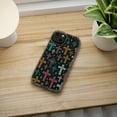 thumbnail image 5 of DistinctInk Clear Hybrid Case for Apple iPhone 12 (6.1" Screen) - Organic Art: Vibrant Minimal Christian Crosses - Raised Bezel Screen Guard, 5 of 8