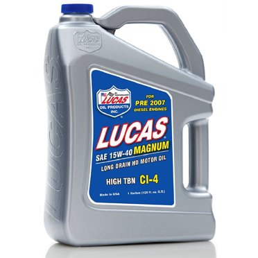 Lucas Oil 102871 Engine Oil – 15W-40 CK-4 Diesel – 1 Gallon (Set Of 4)