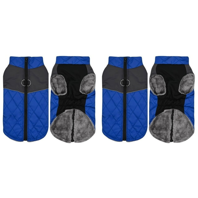 (2-Pack) Rinsvye Reflective Waterproof Pet Coat Pet Clothes for Medium Dogs Easter Winter Warm Dog Coat Pet Clothes for Small Dogs Male Designer Look for Small Medium Large Pet Clothes Dog