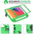 thumbnail image 6 of AVAWO Kids Case for iPad 9th/8th/7th Generation, iPad 10.2 case 2021/2020/2019 with Built-in Screen Protector, Shockproof Lightweight Handle Stand Kids Case for iPad 10.2 9th Generation - Green, 6 of 9