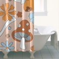 thumbnail image 4 of Brown Mushroom Flower Light Pattern Shower Curtain 36"x72" ,Bathroom Decorative Shower Curtains Set with 12 Hooks,Modern Waterproof Washable Shower Curtain, 4 of 6