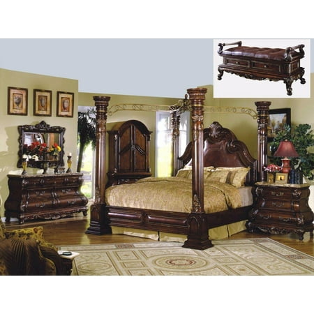 Mcferran Rb9088 Monaco Dark Cherry Finish Canopy Eastern