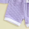 thumbnail image 4 of Karoyedx Girl Summer Clothes Newborn Girl Clothes Baby Summer Outfit Fly Sleeve Ruffle Tank Tops Matching Cute Shorts Outfits Set Purple Size,3-4 Years, 4 of 7