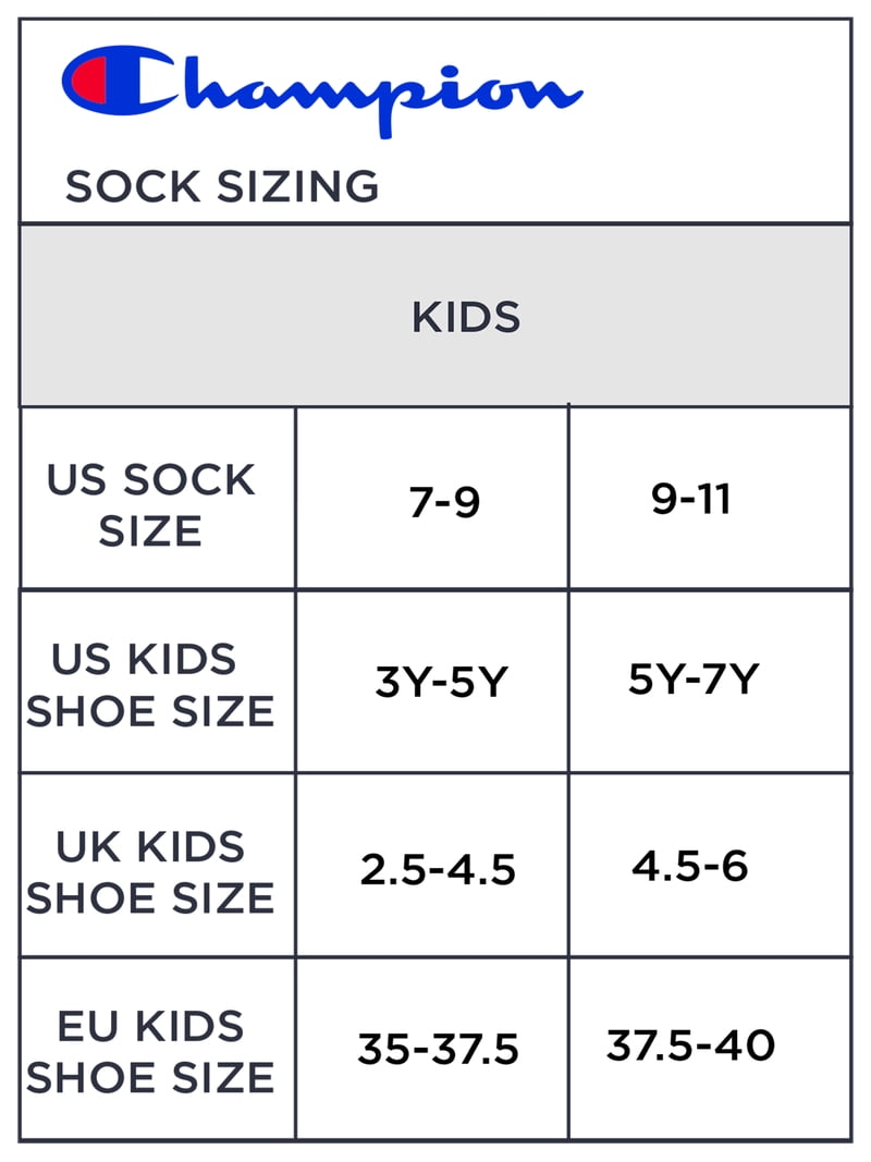 Champion Boys Socks, 12 Pack Ankle Socks, Sizes 11