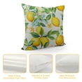 thumbnail image 4 of JEUXUS  Lemon Fruits Throw Pillow Cover Floral Branches Leaves Pillow Case Pillowcase for Bedroom, Living Room, Cushion Sofa Standard  White Yellow Green, 4 of 5