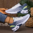 thumbnail image 3 of Rokment Women's Running Cross Training Shoes Breathable Mesh Comfortable Air Cushion Hiking Jogging Fitness Trainners Casual Walking Tennis Fashion Sneakers Blue Size 7, 3 of 6