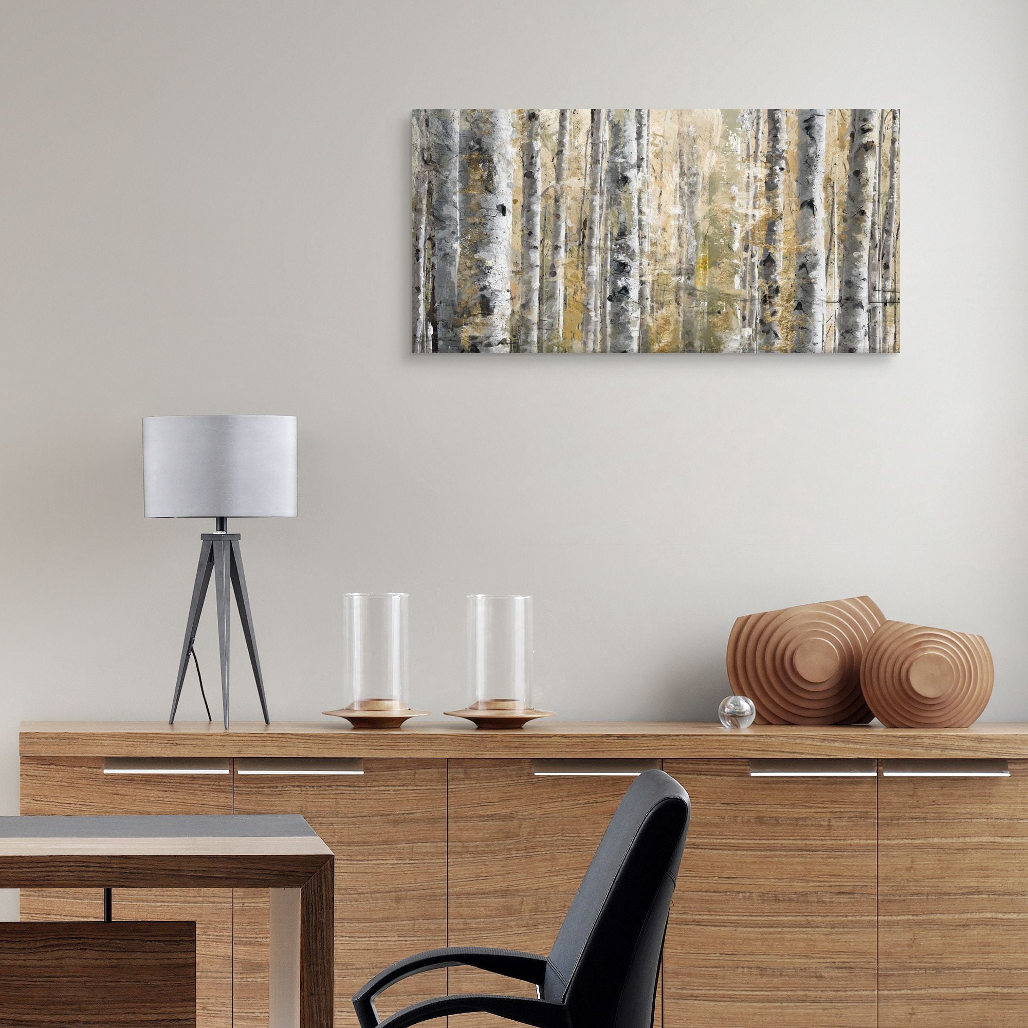 Autumn Birches Panel by Studio Arts Canvas Art Print