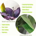 thumbnail image 3 of 6pcs Tiger Lily Artificial Flowers, 15 Inch Faux Lilies Flower with 2 Blooms and 1 Bud, Latex Real Touch Easter Lily Flowers for Home Décor Centerpiece Wedding Bouquet,Deep Purple, 3 of 5