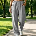 thumbnail image 3 of Vhkiploz Plus Size Wide Leg Joggers for Women's Drawstring Everyday Trousers Solid Color Sporty Workout Athletic Pants, 3 of 7