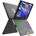 thumbnail image 1 of Funda para iPad con teclado AMZCase para iPad de 9ª, 8ª y 7ª generación, 1 of 8