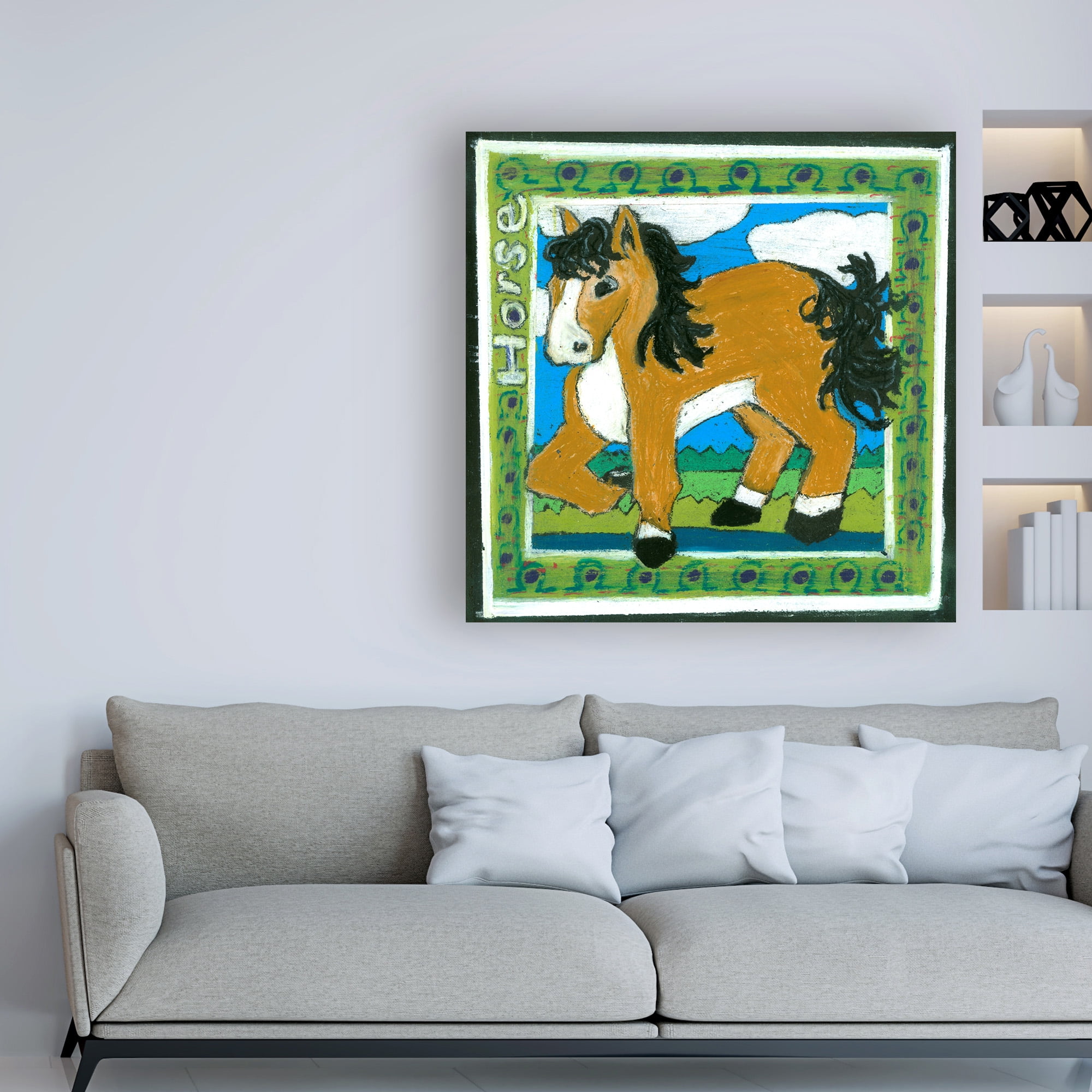 Trademark Fine Art 'Whimsical Horse' Canvas Art by Lisa Choate