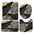 thumbnail image 5 of Bathroom Four-Piece Set with 12pcs Hooks Accessories,Bathroom Decor Waterproof Shower Curtain Set,Marble Texture Bathroom Sets with Shower Curtain,Bathroom Mat,U-Shaped Rug,Toilet Lid Cover, 5 of 6