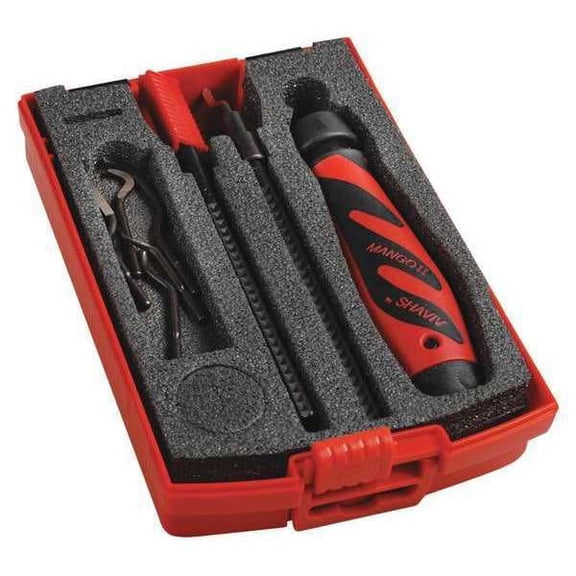 Shaviv Deburring Tool Set,Plastic,Hi Speed Stl. 154-00036