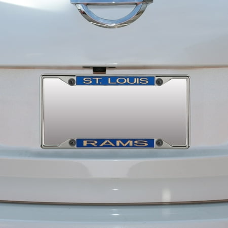 - Classic St. Louis Rams Metal Frame Acrylic Inlaid Mirror License Plate Frame - No Size