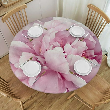 

Autua Peony Flower Round Tablecloth Waterproof Resistant Fabric for Indoor and Outdoor Use Ideal for Restaurants Weddings Parties - Multiple Sizes Available 54 -58