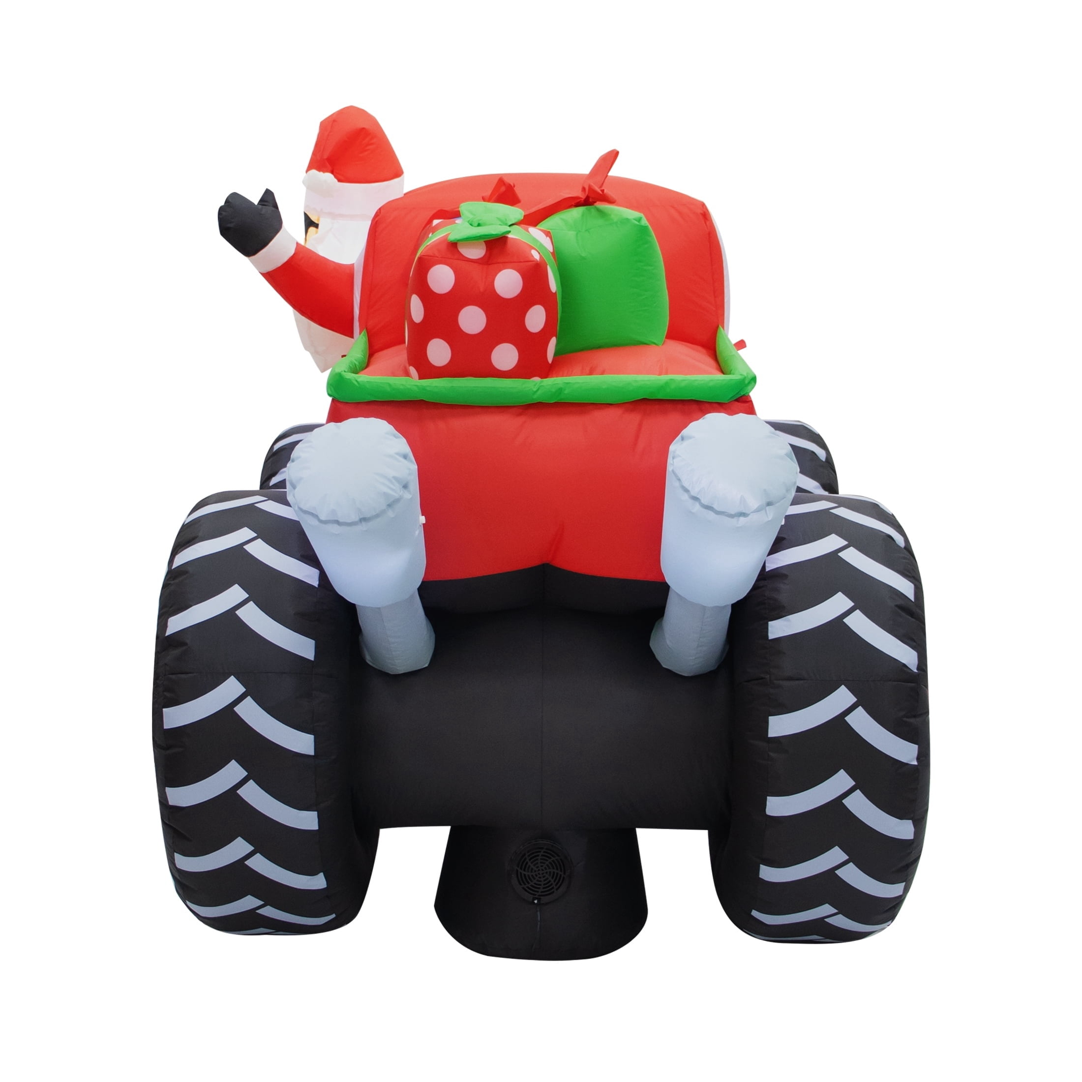 Multicolor Santa Monster Truck Sleigh Christmas Airblown Yard Inflatable, 6', by Holiday Time