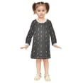 thumbnail image 5 of Lightning Bolts Girls'long-sleeved dress Thickened A-dress Warm Dress Basic Shirt Party Dresses, 5 of 7