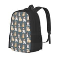 thumbnail image 1 of Disketp Cartoon Bulldog 1 Mochila Minimalista de Gran Capacidad, Mochila de Viaje para Escuela, Trabajo o Uso Diario, 1 of 6
