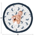 thumbnail image 3 of Sweet Jojo Designs Moon Bear Blue and Gold Baby Play Mat, 3 of 4