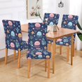 thumbnail image 2 of Yayeee 2 Pack Dining Chair Covers Stretch Parson Chairs Slipcovers Seat Protector, Yellow Jellyfish, 2 of 6