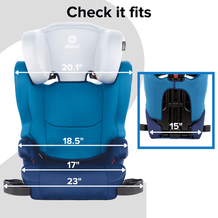 Diono Cambria 2 Latch 2-in-1 XL Highback Booster Car Seat, Blue