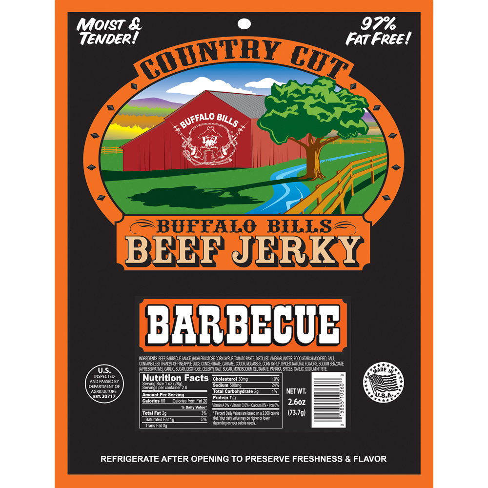 Buffalo Bills 3-Piece Tangy & Sweet Country Cut Beef Jerky Sampler (3 assorted 2.6oz jerky packs)