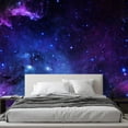 thumbnail image 2 of Idea4wall 7pcs Vast Starry Sky Galaxy Stick Wallpaper Removable Wall Murals Large Wall Stickers for Home Decoration, 96"x168", 2 of 5