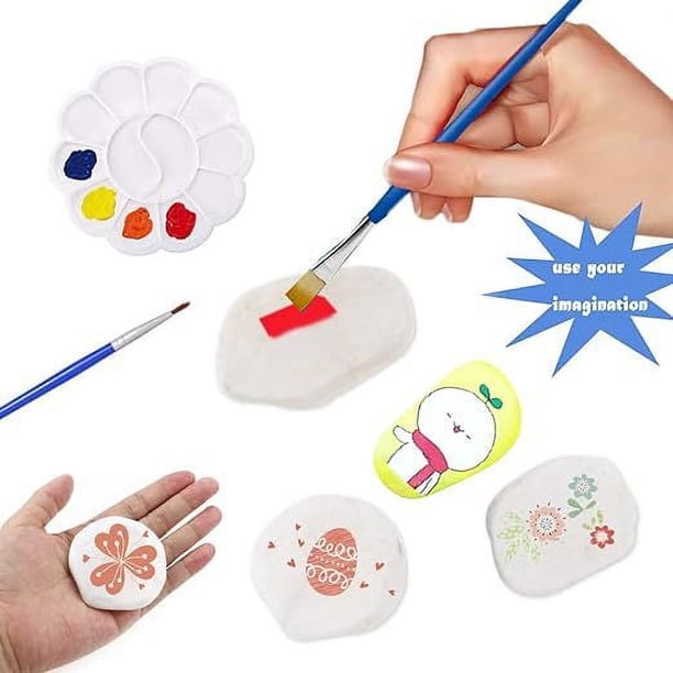 Kit De Pintura De Rocas – 60 Piedras Planas Y Lisas Para Manualidades, Decoración Y Arte DIY, 3 Tamaños Diferentes