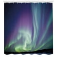 thumbnail image 3 of Ambesonne Aurora Borealis Shower Curtain, Solar Sky Stars, 69"Wx84"L, Dark Blue Mint Green, 3 of 3