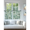 thumbnail image 4 of Sheer Curtains 45 inches Long, Abstract Paisley Pattern Vintage Green Ethnic Floral Light Filtering Sheer Window Curtains Rod Pocket Voile Drapes for Bedroom Living Room, 52"W x 45"L 2 Panels, 4 of 7