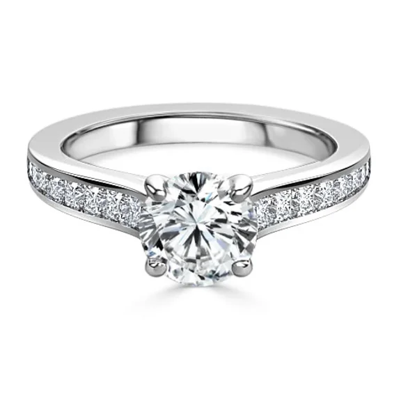 Spot Jewel 14K White Gold Plated Ring - 2.2 Ct Round Cut Diamond Ring - Wedding Anniversary Ring - Beautiful Wedding Ring - Wedding Anniversary Gift - Causal Office Wear Ring