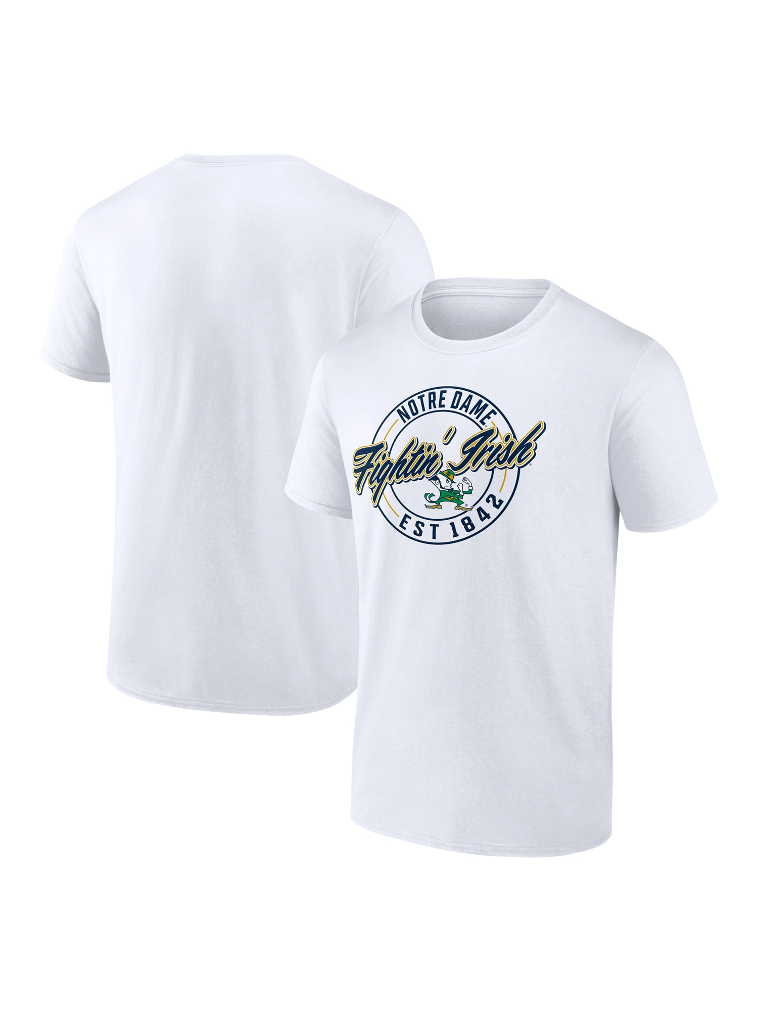 NCAA Notre Dame Fighting Irish Men's Cotton White Short Sleeve T-Shirt