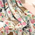 thumbnail image 3 of Chihuahua Dog and Flower Blanket,Comfortable Soft Flannel Throw Blanket,All Season,Warm Lightweight Blankets for Sofa Bed Couch Living Room Chair,50"x60"(130x150cm), 3 of 4