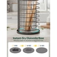 thumbnail image 4 of NiHome Kitchen Utensil Holder for Countertop - 5.5" x 7.3" Large Cooking Utensil Organizer with Dual-Circulation Vent & Removable Diatomite Base, Matte Black Metal Spatula Holder Container, 4 of 10