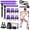 Purple, variant on Pilates Bar Kit With Resistance Bands - Adjustable Home Gym Workout Equipment For Women & Men Portable Squats Yoga Full Body Toning