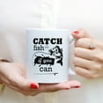 thumbnail image 3 of Custom Mugs Catch Fish If You Can, Fishing Lovers Vintage Hookers Funny Fisherman Gifts Santa Christmas Presents Ceramic Coffee 11oz 15oz Mug, 3 of 7