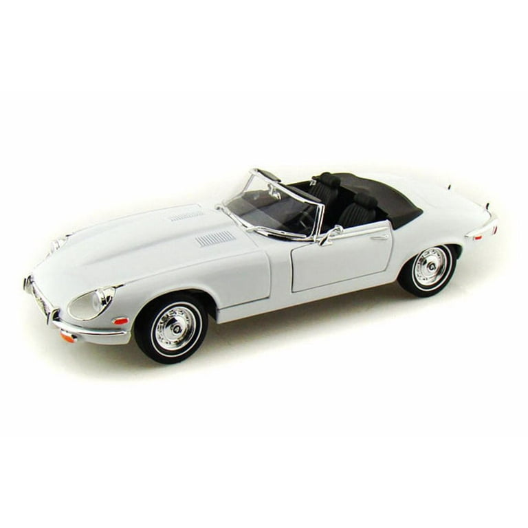1971 Jaguar E-Type Convertible, White - Yatming 92608 - 1/18 Scale Diecast  Model Toy Car