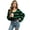 366#Green, variant on Ladies Sweaters Striped Cropped V Neck Long Sleeve Loose Fit Ripped Knit Top