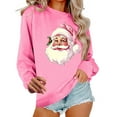 thumbnail image 3 of Frostluinai Santa Claus Sweatshirts Women Crew Neck Ugly Christmas Pullover Long Sleeve Xmas Print Sweat Shirts Marry Christmas Gifts, 3 of 7