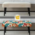 thumbnail image 5 of Jiueut Colorful Daisy Pattern Dining Room Bench Covers, Non Slip Bench Seat Protection with Elastic Band Thick Rectangle Chair Slipcover for Kitchen Home Hotel, 5 of 7